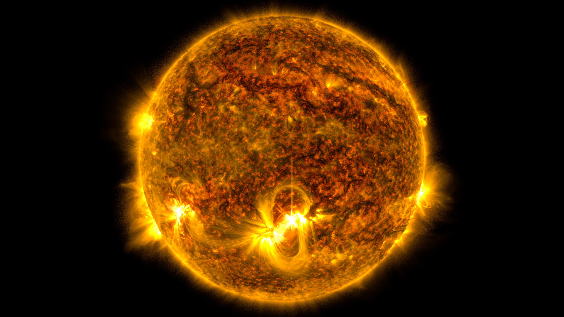 Short video of the X1.5 flare emitted by the Sun on May 10, 2022 and captured by the Solar Dynamics Observatory in three wavelengths of extreme ultraviolet light that highlight different temperatures and features of the Sun's atmosphere, the corona.Credit: NASA/GSFC/SDOMusic: "Examples" from Universal Production MusicComplete transcript available.