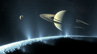 Preview Image for Saturn Through the Veil of Enceladus &ndash; Artist’s Concept