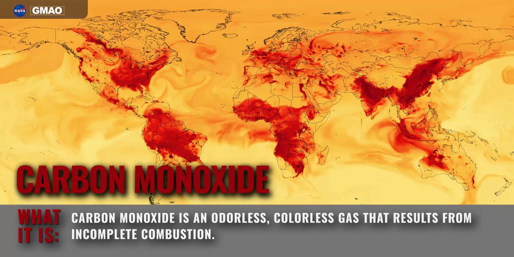 Carbon Monoxide GEOS-CF run.GIF, .mp4 and .mov available. 