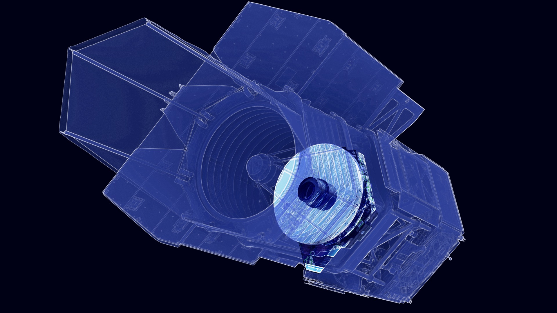 Short animation transitioning from a photograph of the Nancy Grace Roman Space Telescope primary mirror in a clean room to a computer model of the spacecraft showing how the mirror is positioned within the spacecraft.Credit: NASA's Goddard Space Flight Center/L3 Harris