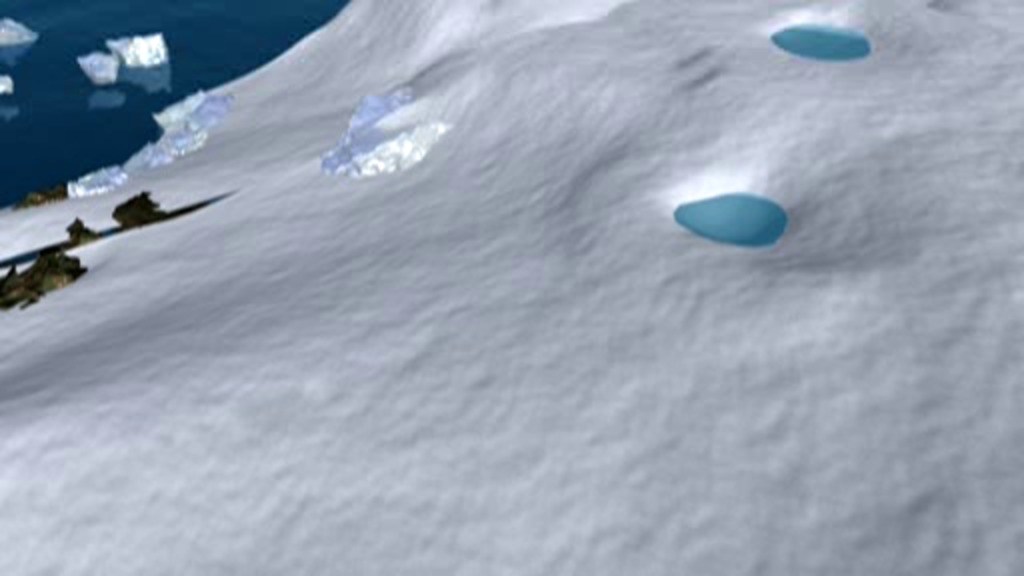 Greenland Accerating Ice Sheet animation.