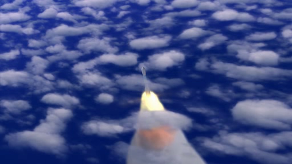 This animation begins with a Delta rocket launch. Once the vehicle reaches orbit, the satellite deploys into its final configuration. 