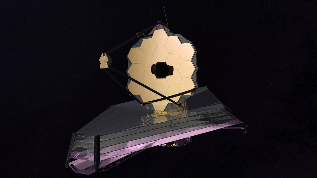 Animation "beauty pass" of the James Webb Space Telescope in 4k resolution.