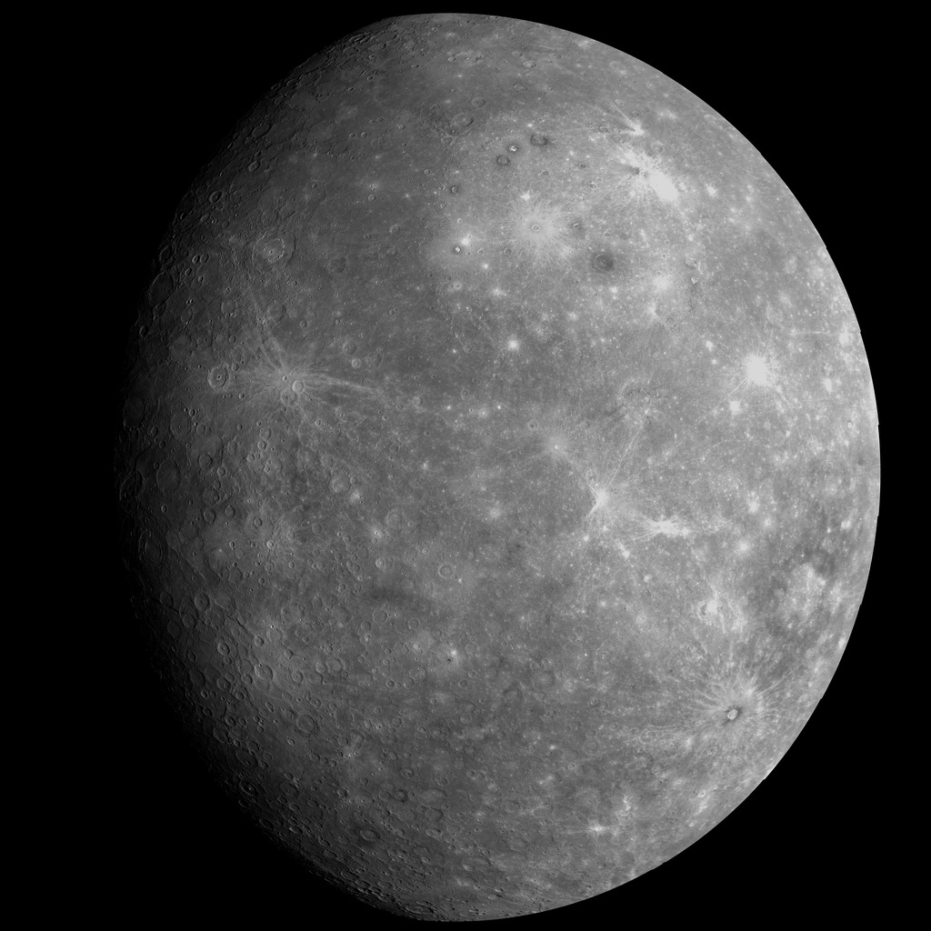 Mosaic of images shows a full disk view of Mercury