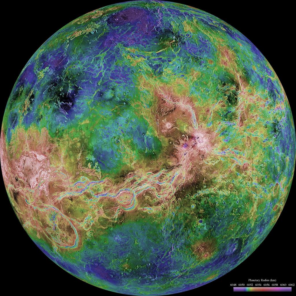 A hemispheric view of Venus