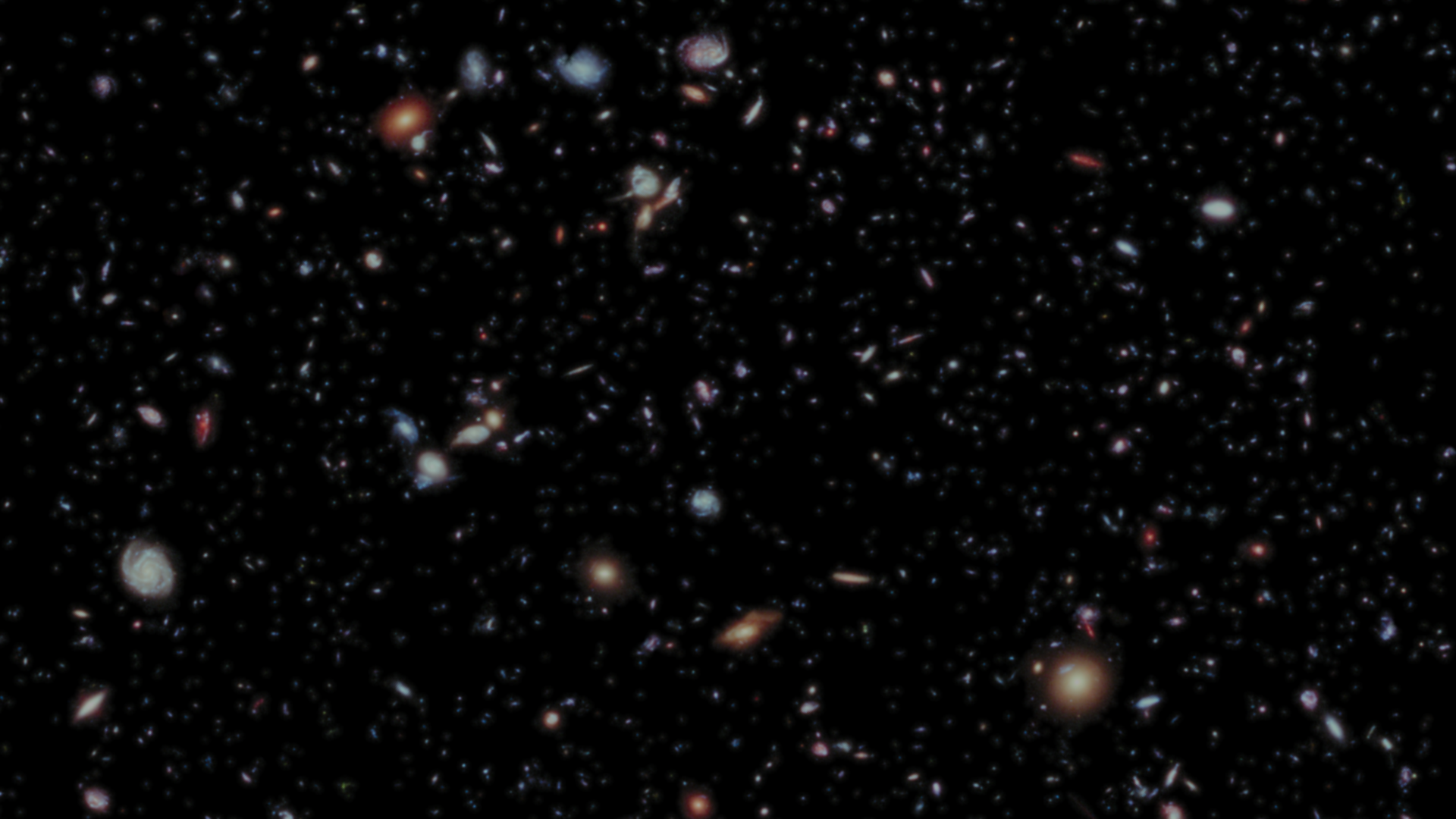 A flight through the galaxies of the Hubble eXtreme Deep Field