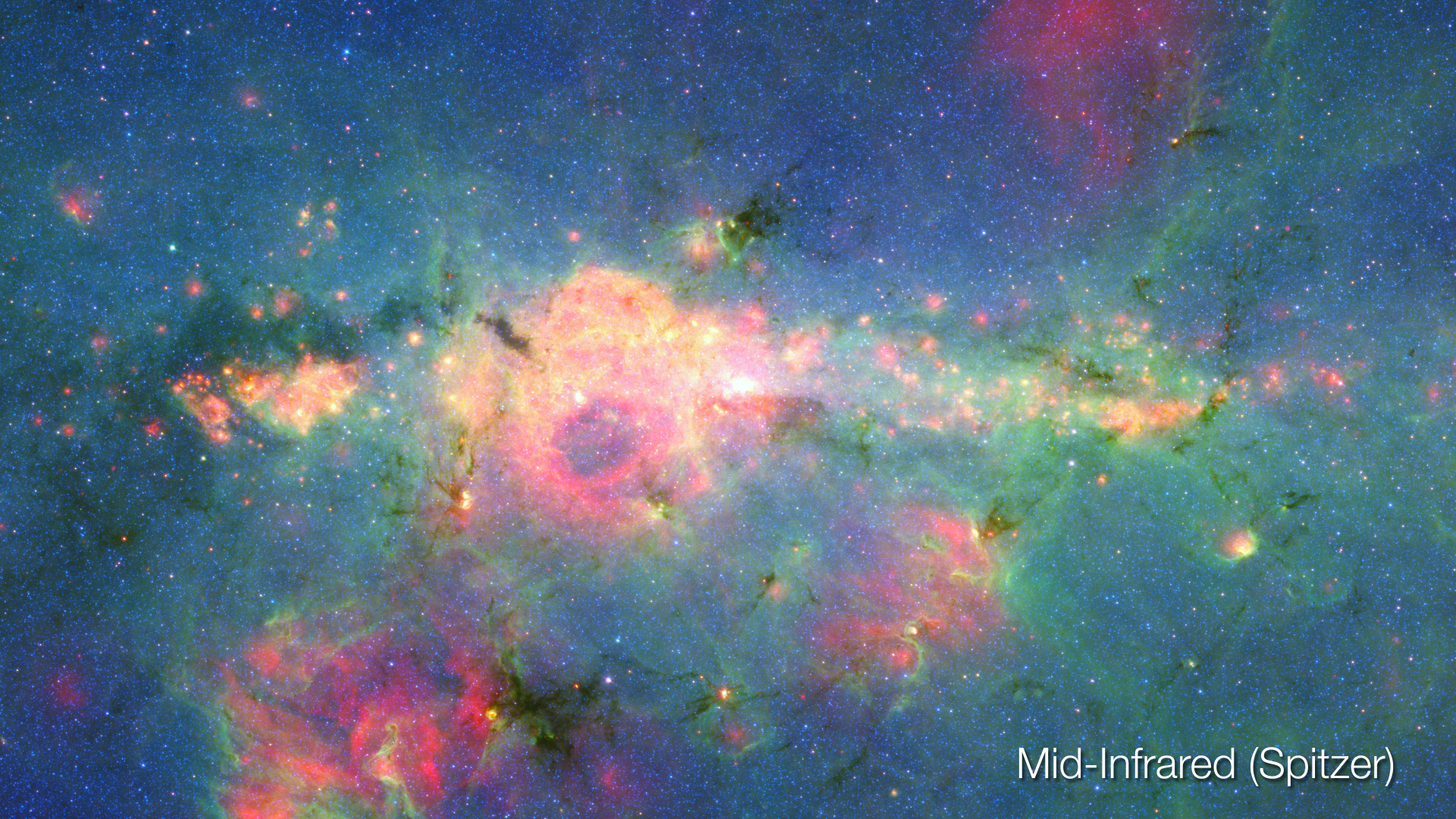 Preview Image for Galactic Center in Multiple Infrared Wavelengths