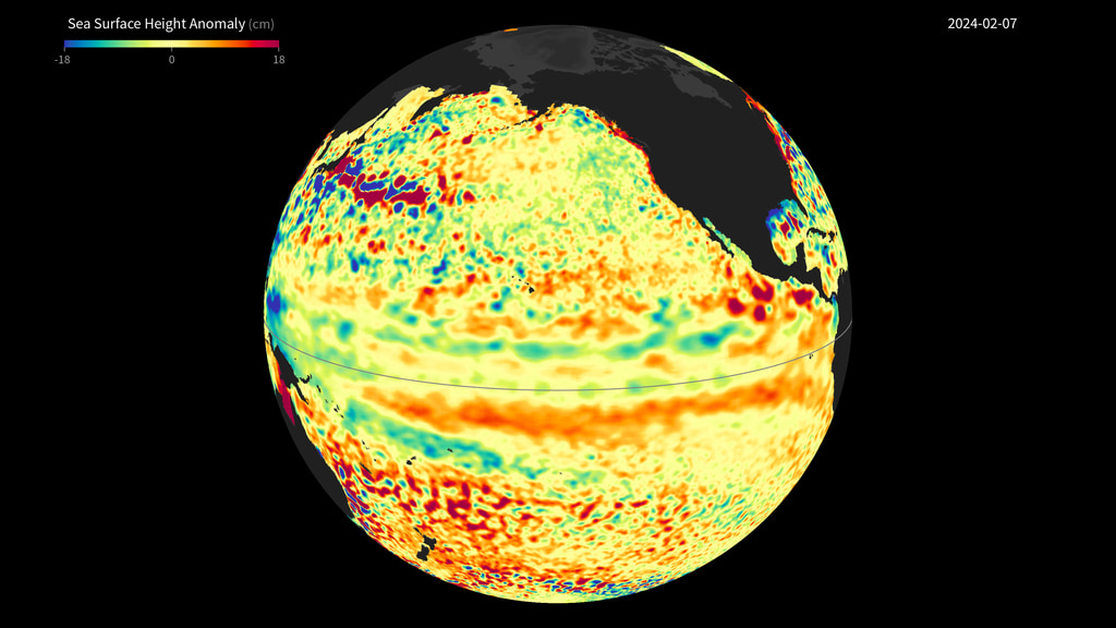 Animation of Sea Surface Height Anomaly in the Pacific starting January 1, 2022.